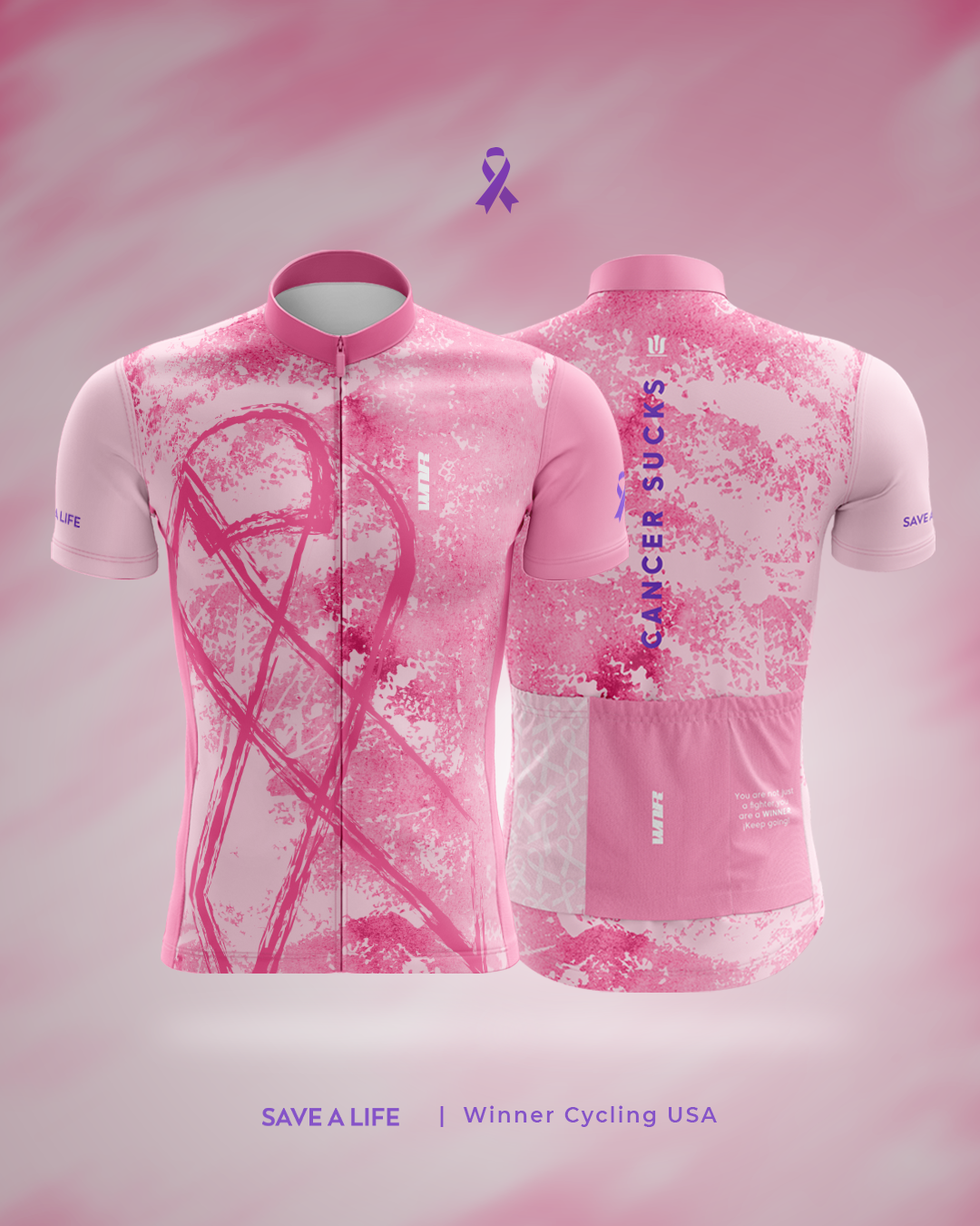 WOMEN'S JERSEY "CANCER SUCKS" SHORT SLEEVE