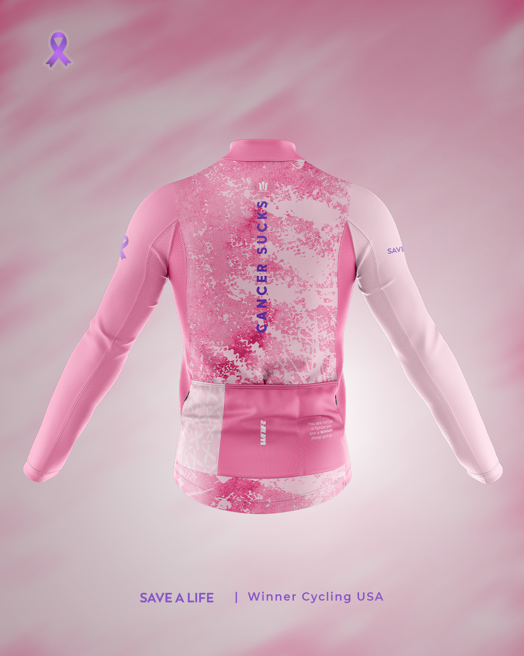 MEN'S JERSEY "CANCER SUCKS" LONG SLEEVE