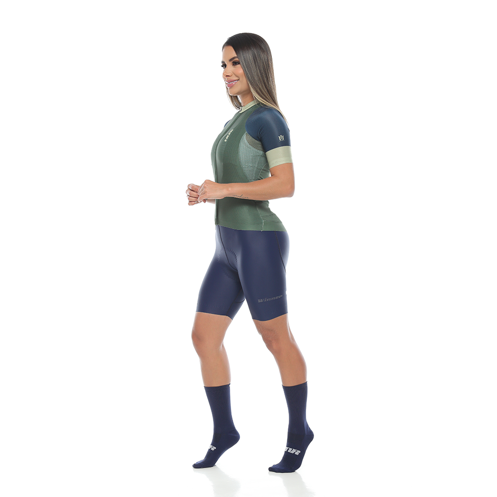 Jersey Prismatic Women Short Sleeve / Avocado