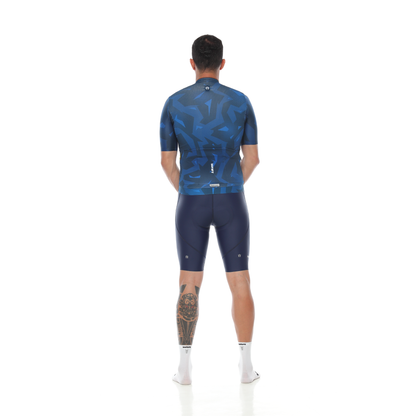 Jersey Velocitá Men Short Sleeve / Camo Blue