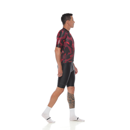 Jersey Velocitá Men Short Sleeve / Camo Red