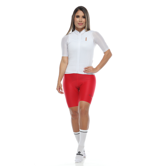 Jersey Deluxe Race Women Short Sleeve / Golden White