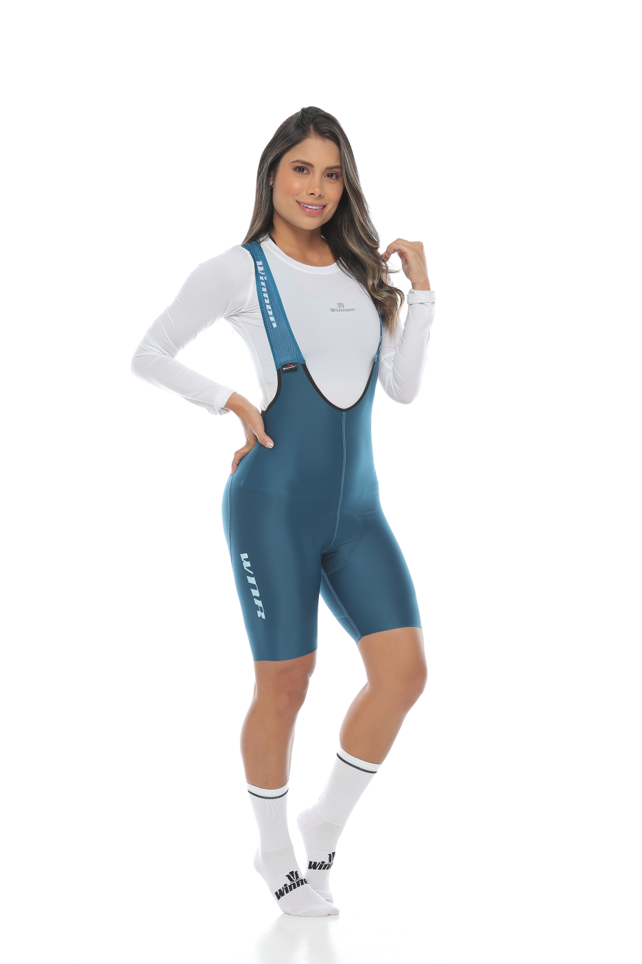 Women Bib Hybrid / Petroleum