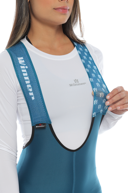 Women Bib Hybrid / Petroleum