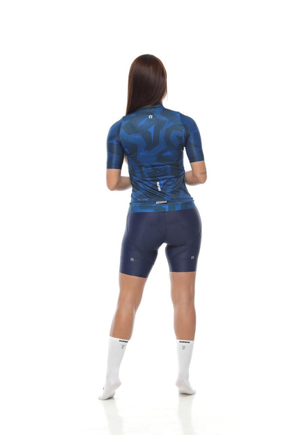 Jersey Velocitá Women Short Sleeve/ Camo Blue