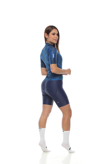 Jersey Velocitá Women Short Sleeve/ Camo Blue